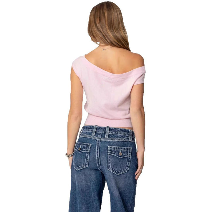 Damen Off-Shoulder T-Shirt Drune