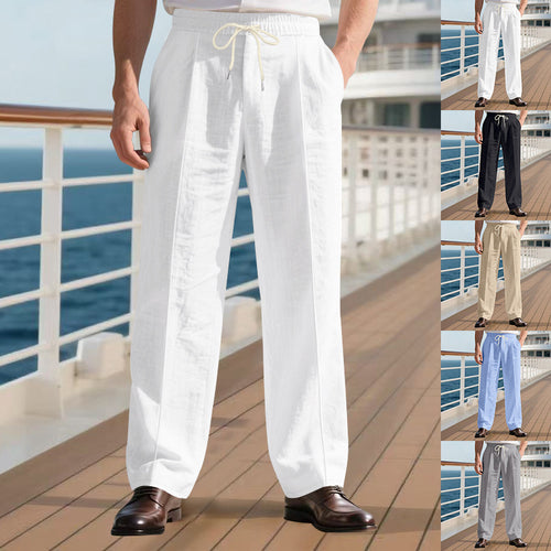 Herren elegante Reisehose mit verstellbarem Kordelzug und atmungsaktivem Stoff Drune