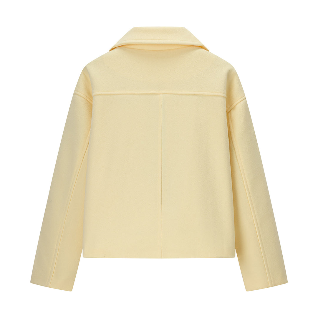 Damen elegante Übergangsjacke mit doppelter Knopfleiste und weichem Obermaterial Drune