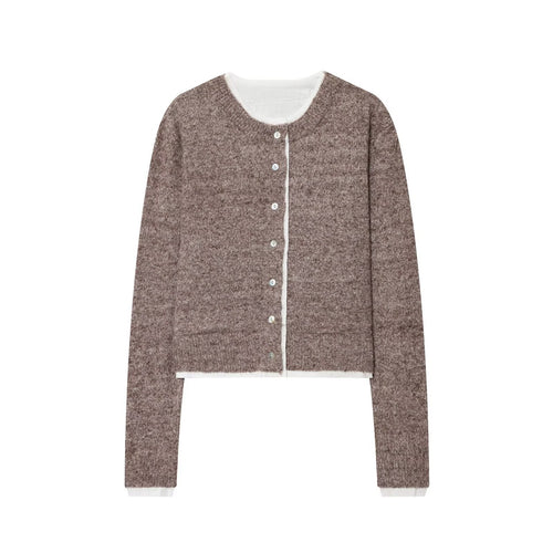Damen Strickjacke mit feiner Textur und modernen Knopfdetails Drune