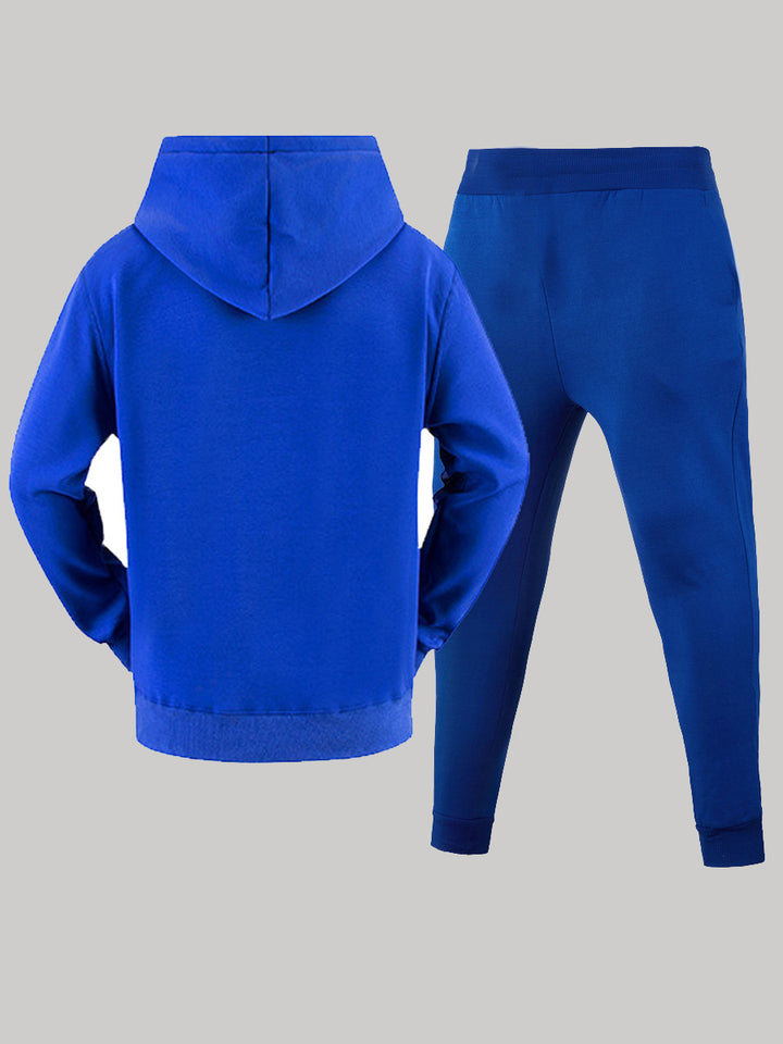 Herren gemütlicher Hoodie und Jogginghose Set mit auffälligem Logo Drune