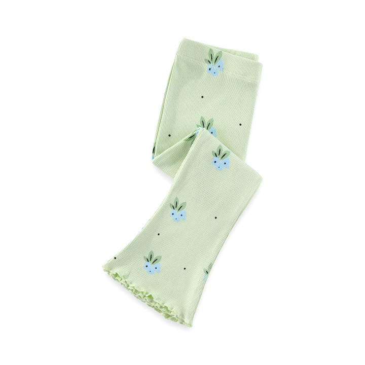 Mädchen Flared Leggings mit buntem Blumenmuster Drune