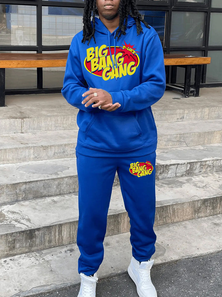 Damen Hoodie- und Jogginghose-Set mit auffälligem Logo-Druck Drune