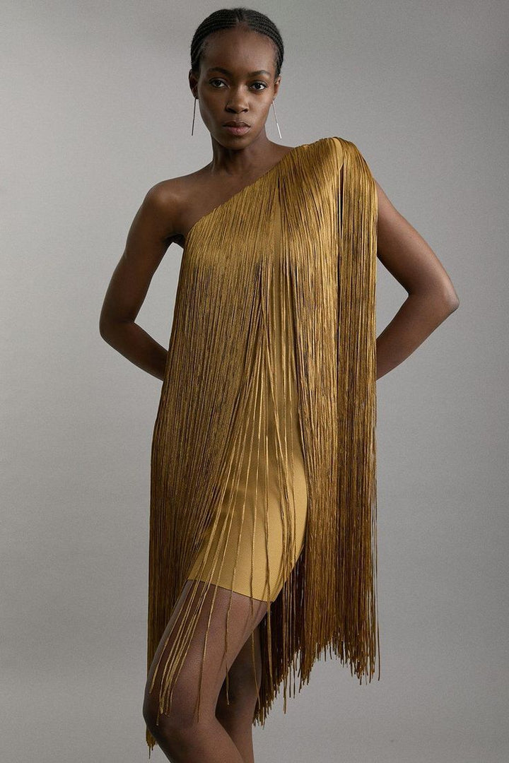 Damen Fransen-Kleid Drune