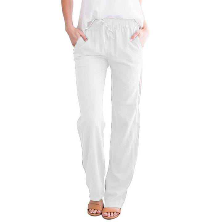 Damen Weite Hose mit elastischem Bund und praktischen Seitentaschen Heidi-Mode