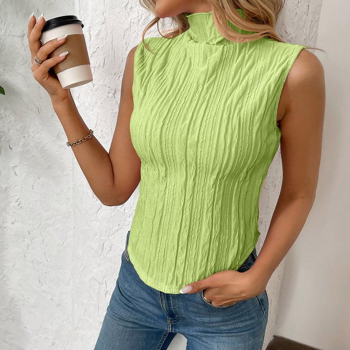 Damen Hochgeschlossenes Top mit strukturiertem Design Drune