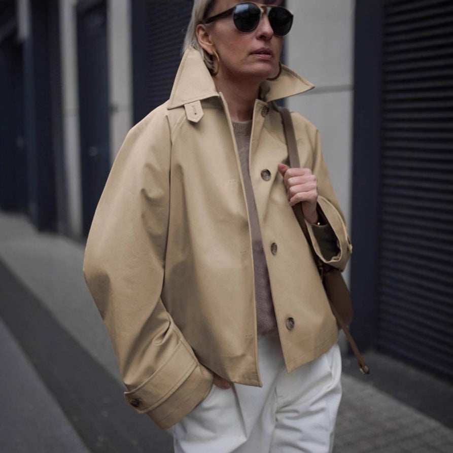 Damen Urbanistische Freizeitjacke mit hohem Kragen Drune