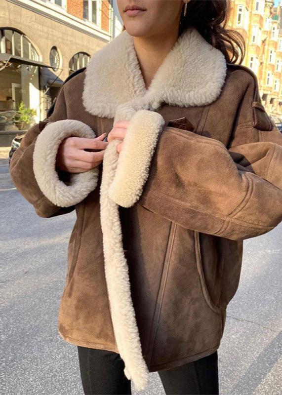 Drune | Aviator-Lammfelljacke