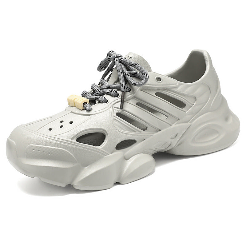 Herren nan futuristischer atmungsaktiver Cut-Out Plateau-Sneaker mit stoßdämpfender EVA-Sohle und Schnellverschluss Drune