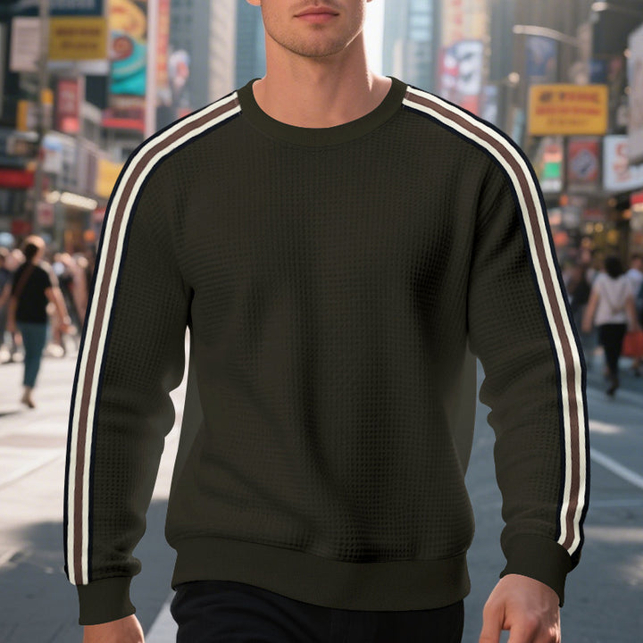 Herren Sportlicher Sweatshirt mit strukturierter Oberfläche und modernen Streifen Drune