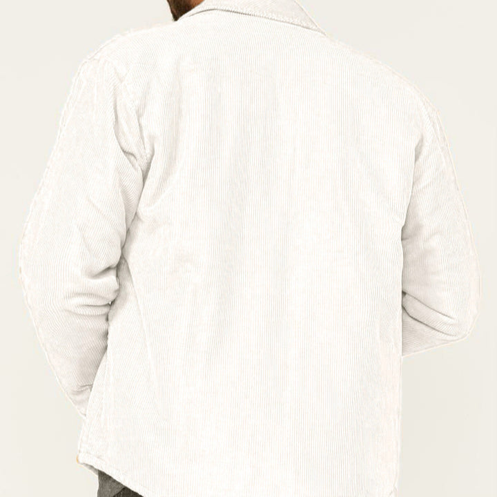 Herren lässige Cordjacke mit praktischen Brust- und Seitentaschen Drune