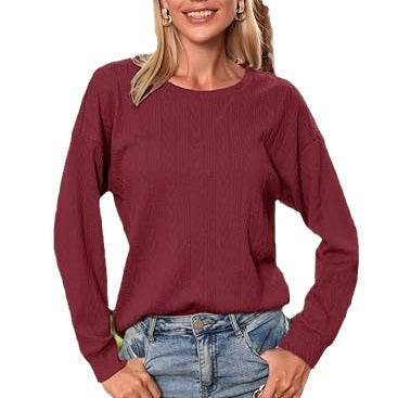 Damen modernes Strickoberteil mit eleganten Zierstrukturen Drune