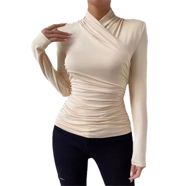 Damen Langarmshirt mit raffiniertem Wickeldesign Drune