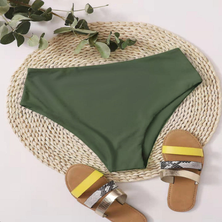 Damen Hochgeschnittener Bikini-Slip mit bequemem Bund Drune