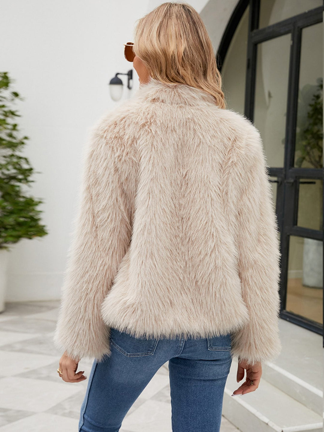 Drune | Kunstpelz Kurze Jacke - Gemütliches Winteressential - Weicher Polyester-Mix - Lässige Eleganz