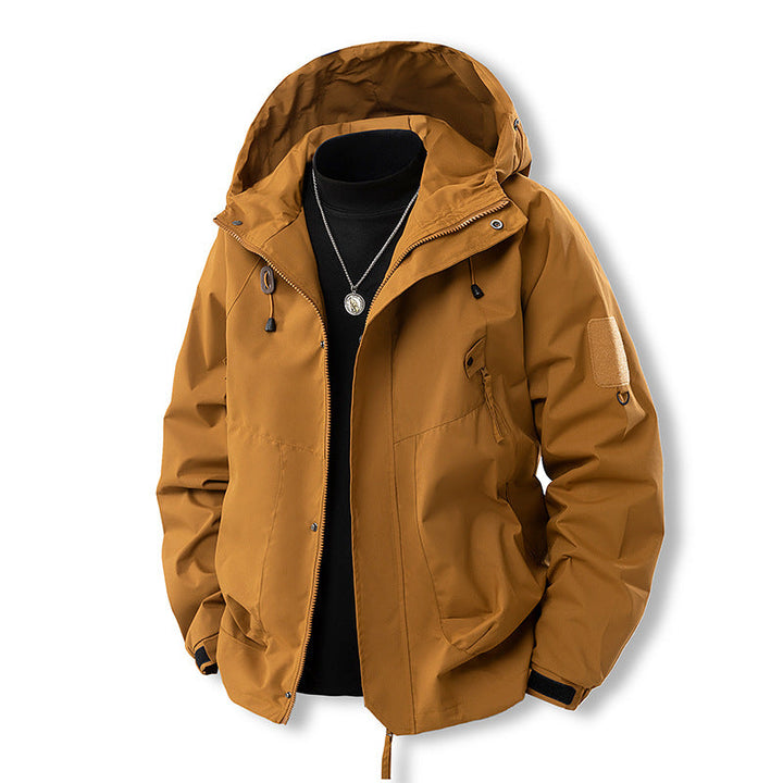Herren Outdoor- und Freizeitjacke mit verstellbarem Kapuzenkragen und praktischen Taschen Drune