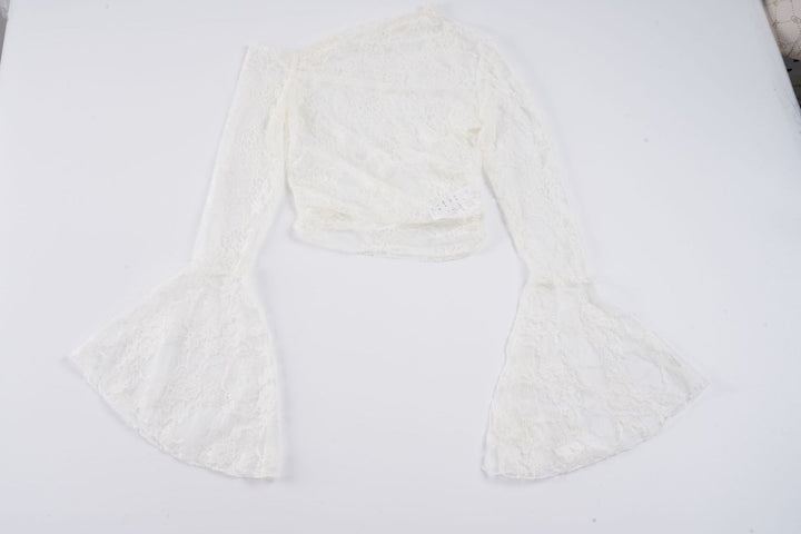 Damen Spitzentop mit weitem Ärmel Drune