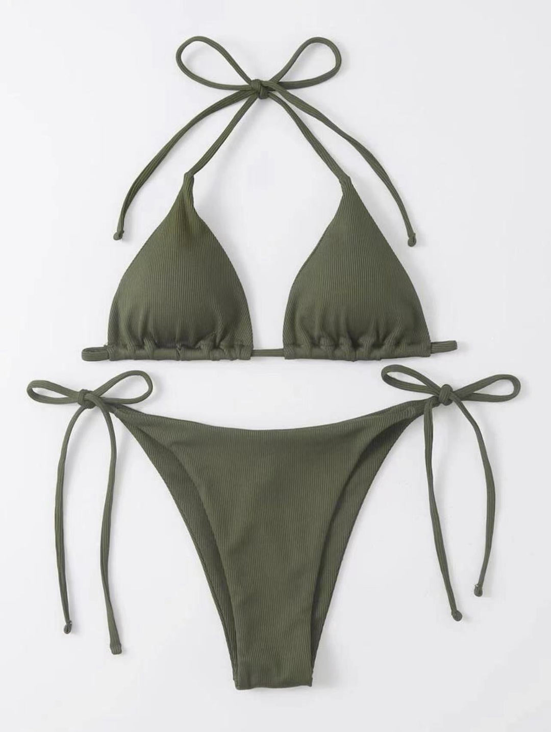 Damen Triangel-Bikini mit verstellbaren Bändern und raffinierten Schnürdetails Drune