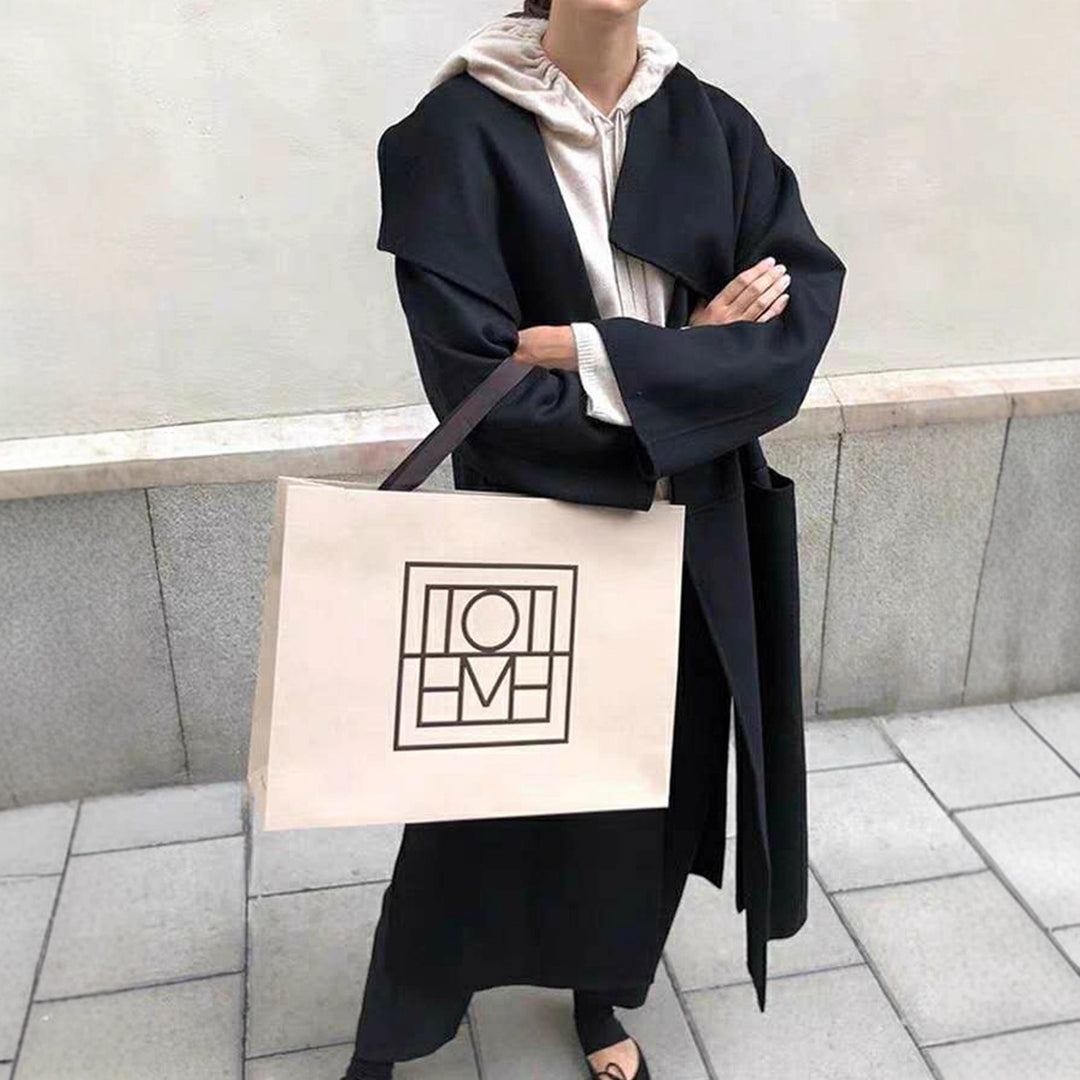 Damen Eleganter Oversize-Mantel mit offenem Vorderteil Drune