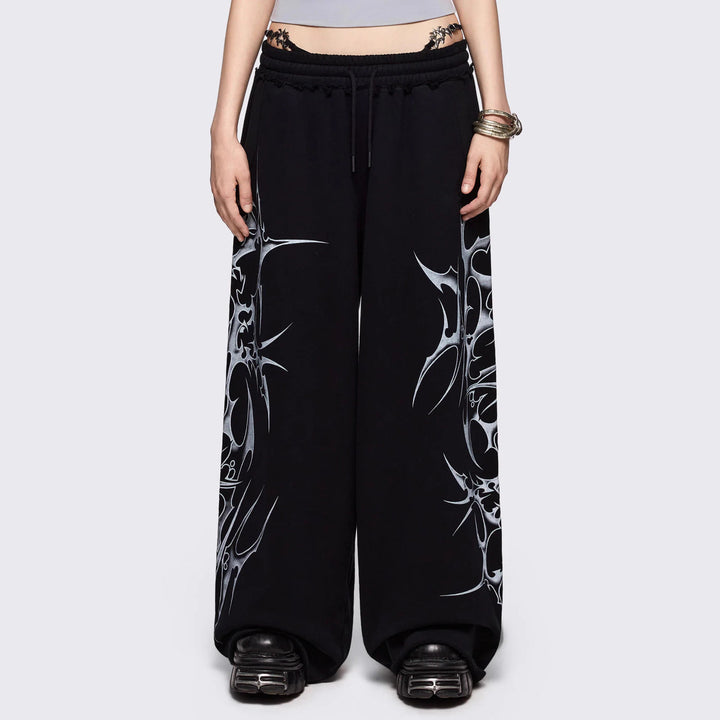 Damen Urbaner Baggy-Hosen mit Grafiken Drune