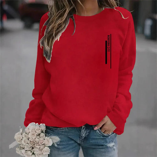 Damen Sweatshirt mit modernem Städte-Aufdruck Drune