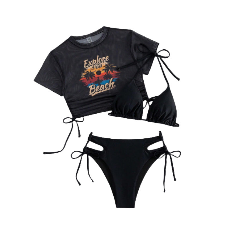 Damen Bikiniset mit modischem Crop-Top Drune