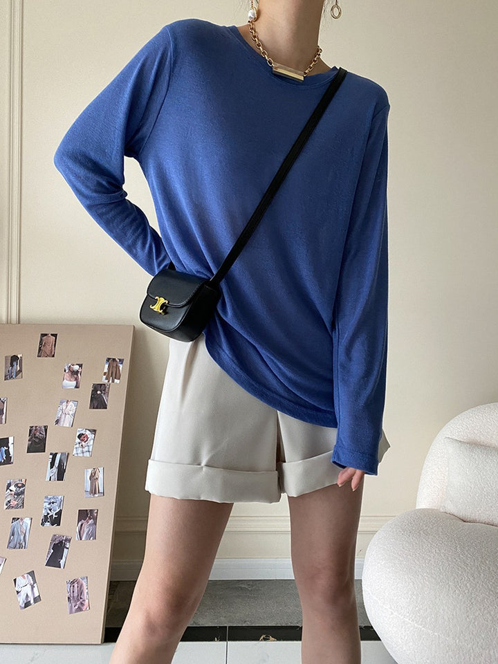 Damen lässige Jeansshorts mit hohem Bund und dekorativem Kettengürtel Drune