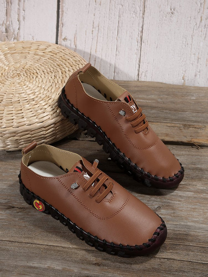 Damen nan komfortable handgenähte Slipper-Sneaker mit ergonomischem Fußbett und profillaufsohle Drune