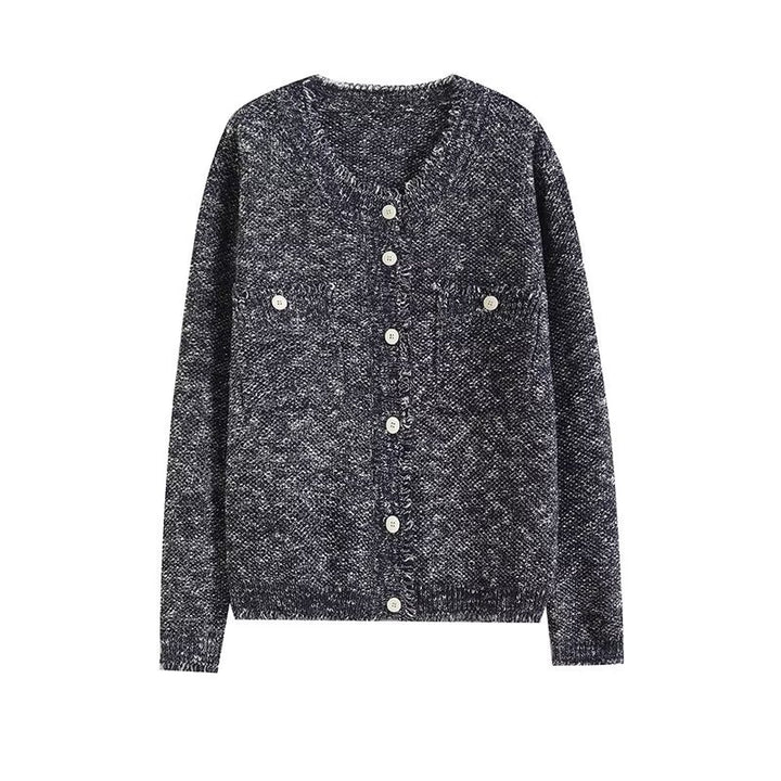Damen modische Strickjacke mit Knopfleiste und praktischen Taschen Drune