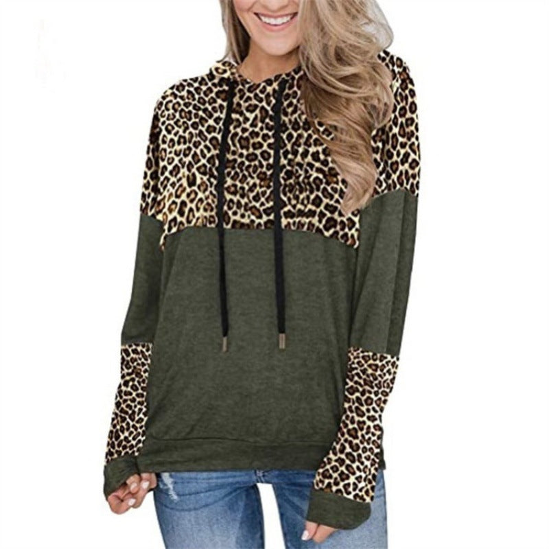 Damen Kapuzenpullover im stylishen Leopardenmuster und lässigem Schnitt Drune