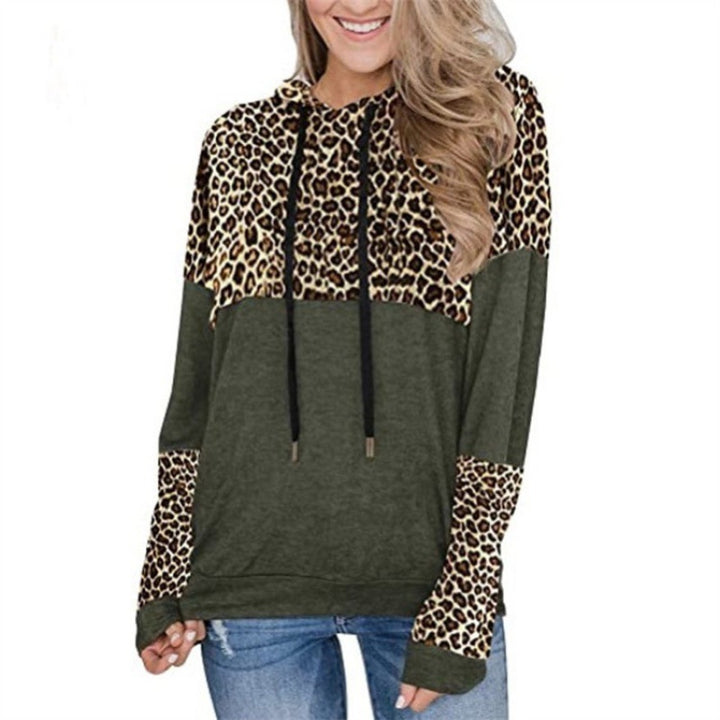 Damen Kapuzenpullover im stylishen Leopardenmuster und lässigem Schnitt Drune