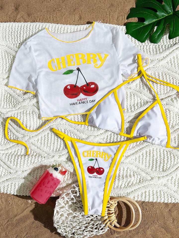 Damen Bikini-Set mit kreativem grafischen Design Drune