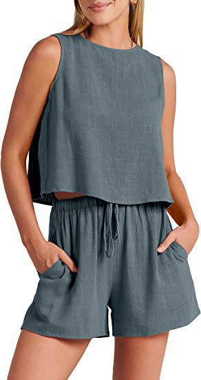 Damen Bequemes Jumpsuit mit weitem Schnitt und praktischen Taschen Drune