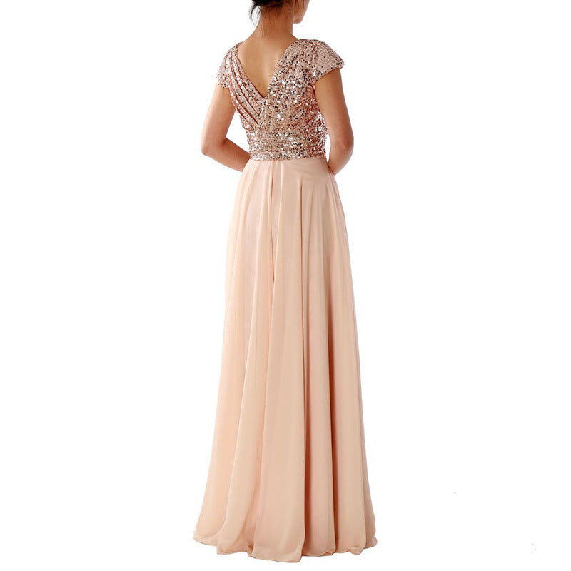 Damen Abendkleid mit funkelndem Oberteil Drune