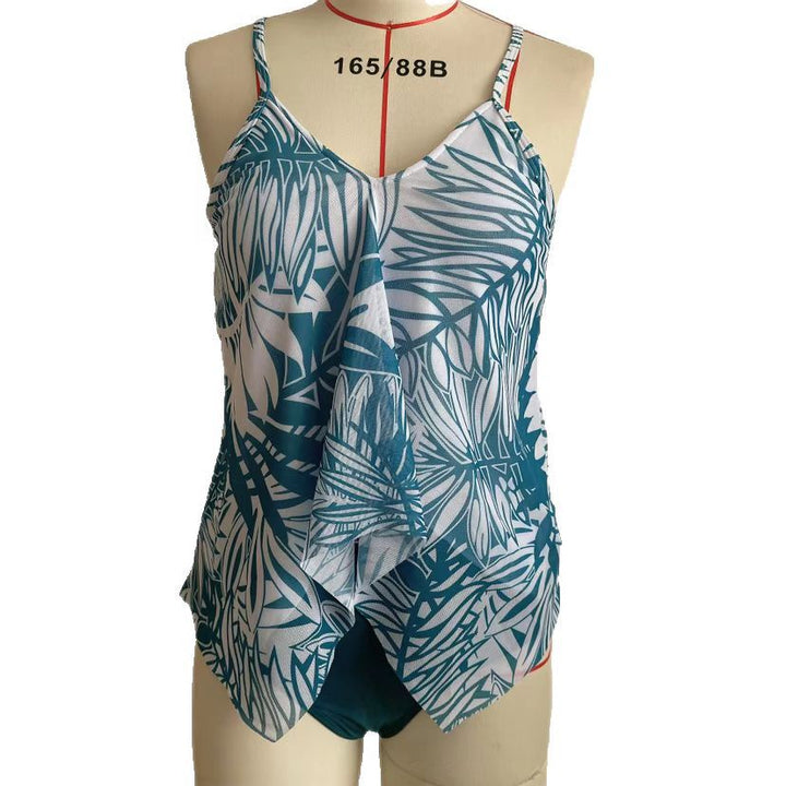 Damen Tankini-Set mit floralem Überrock und verstellbaren Trägern Drune
