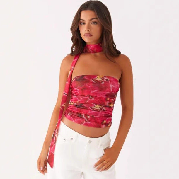 Damen Bandeau-Top mit raffinierten Bindebändern Drune