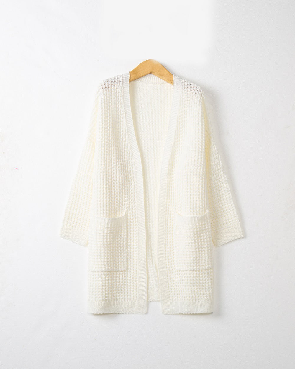 Damen lässiger Strickcardigan mit Taschen und offenem Schnitt Drune