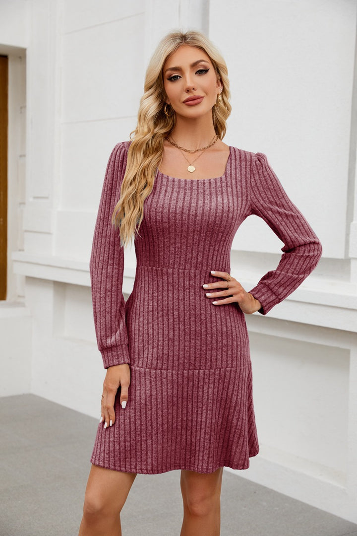 Damen gestricktes Midikleid Drune