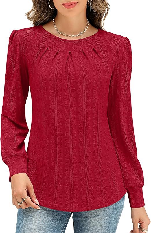Damen Stylische Bluse mit dekorativem Faltenwurf Drune