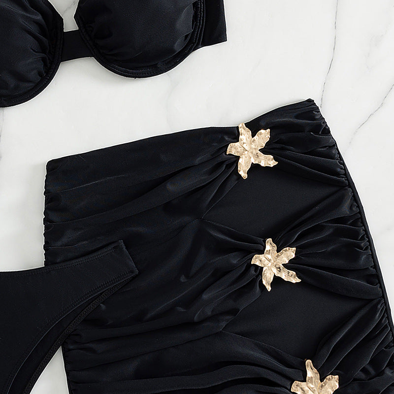 Damen Bikini-Set mit schickem Rock und gepolstertem Oberteil Drune