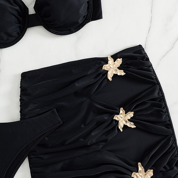 Damen Bikini-Set mit schickem Rock und gepolstertem Oberteil Drune