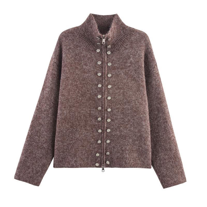 Damen Strickjacke mit hochwertiger Knopfdetail und modernen Akzenten Drune