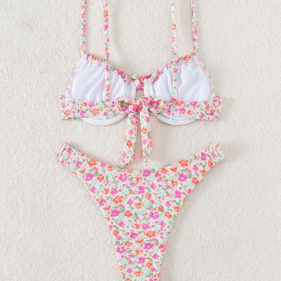 Damen Blumenmuster Bikini-Set Drune