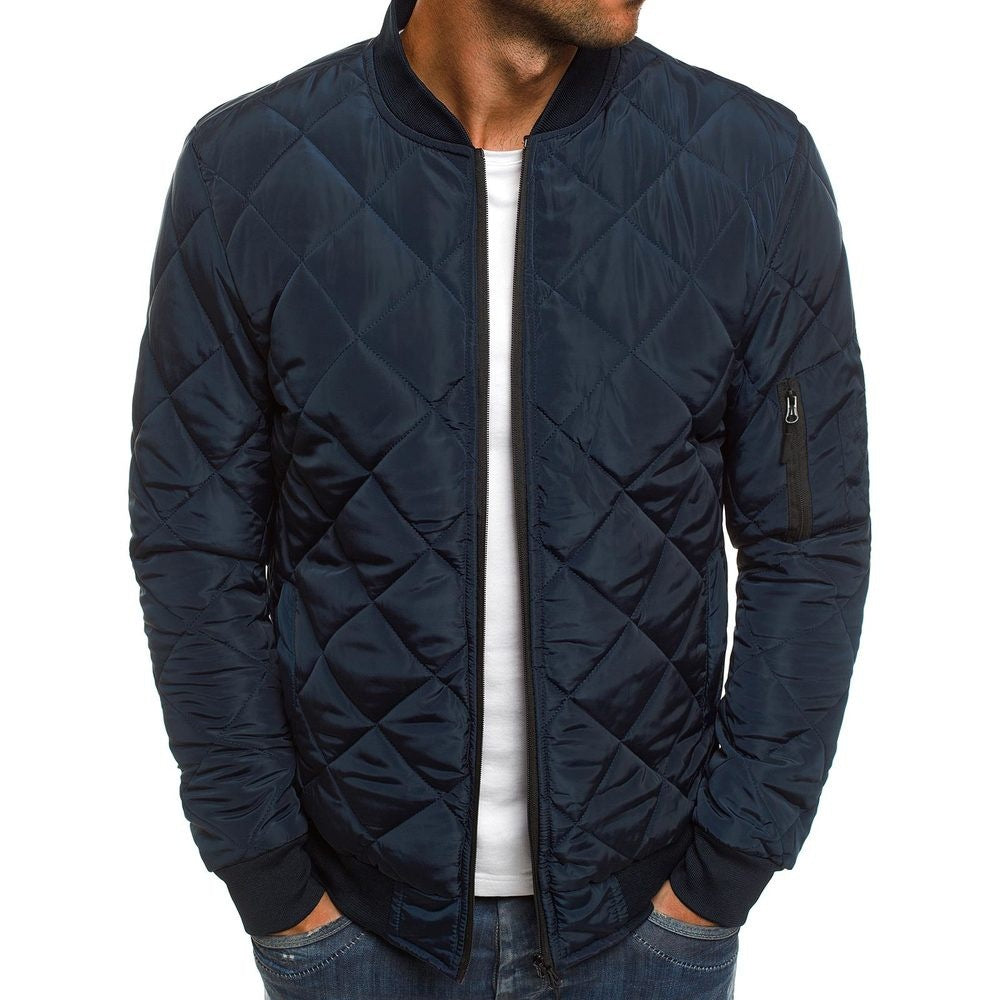 Herren Steppjacke mit hohem Kragen und praktischen Reißverschlusstaschen Drune