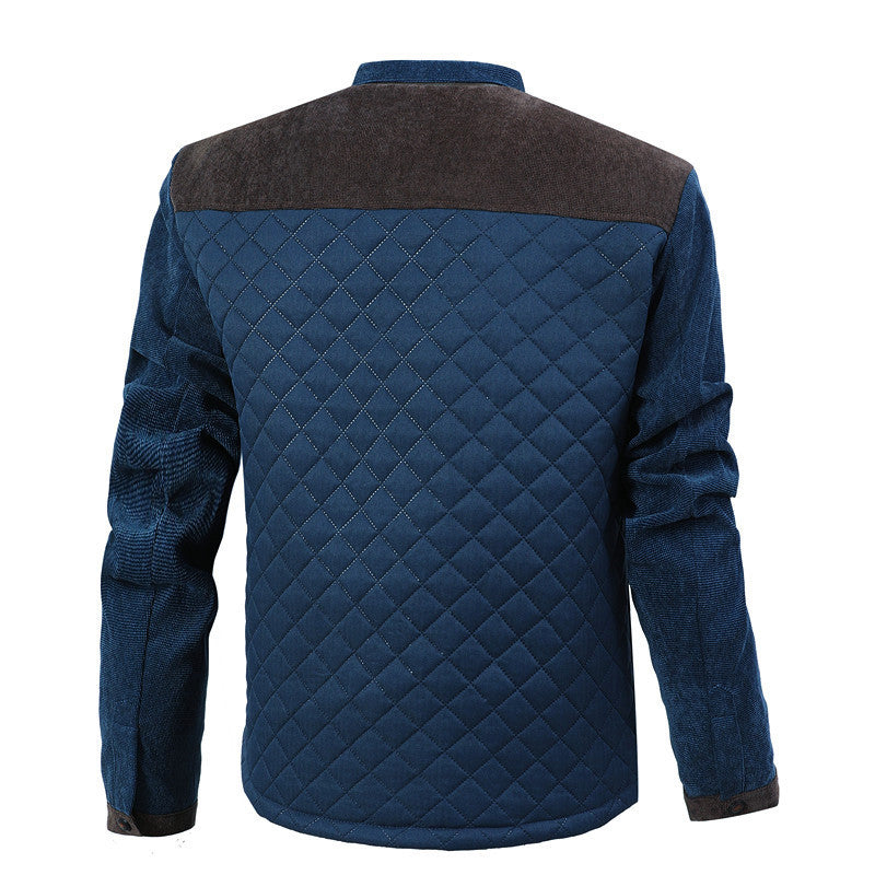 Herren gesteppte Freizeitjacke mit modischem Stehkragen und praktischen Taschen Drune