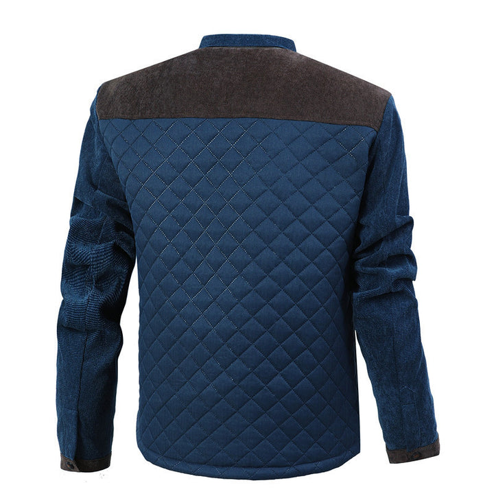 Herren gesteppte Freizeitjacke mit modischem Stehkragen und praktischen Taschen Drune