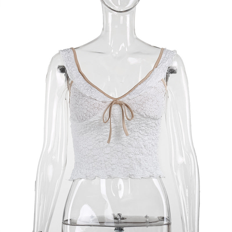 Damen Spitzen-Trägertop mit raffiniertem Design Drune