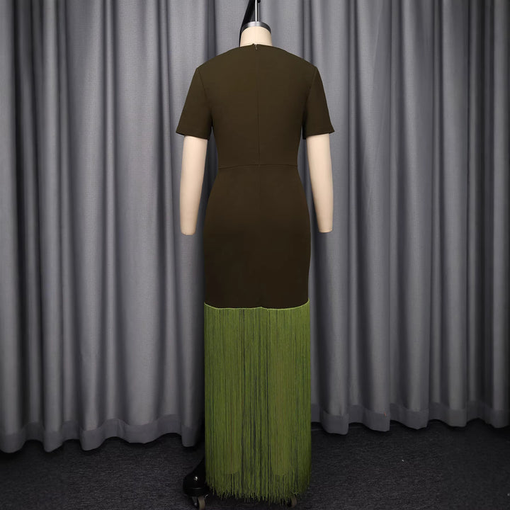 Damen elegantes Kleid mit asymmetrischem Saum und modischem Cut-Out Drune