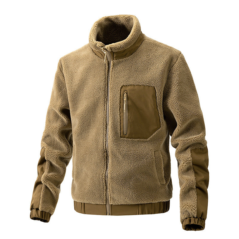 Herren Fleecejacke mit hochgeschlossenem Kragen und seitlichen Reißverschlusstaschen Drune
