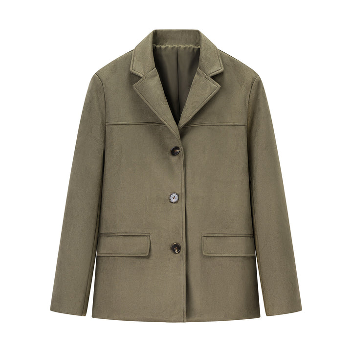 Damen Trendige Blazerjacke aus weichem Stoff Drune
